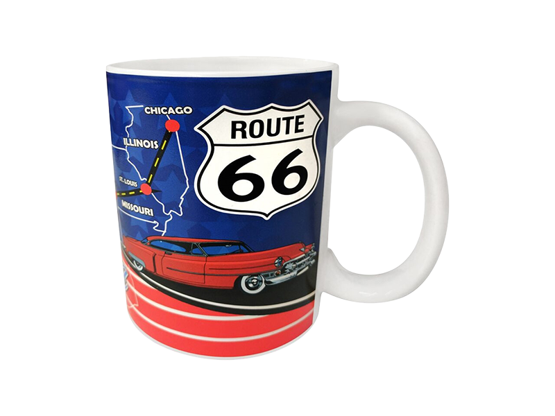 Route 66 Flag Map Mug