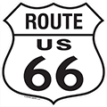 Route 66 Metal Shield Sign