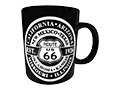 Route 66 Black Mug with Round Design 