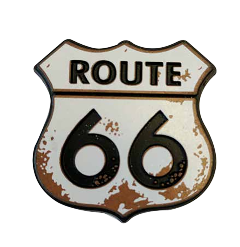 Small Rusty Route 66 Molded Magnet