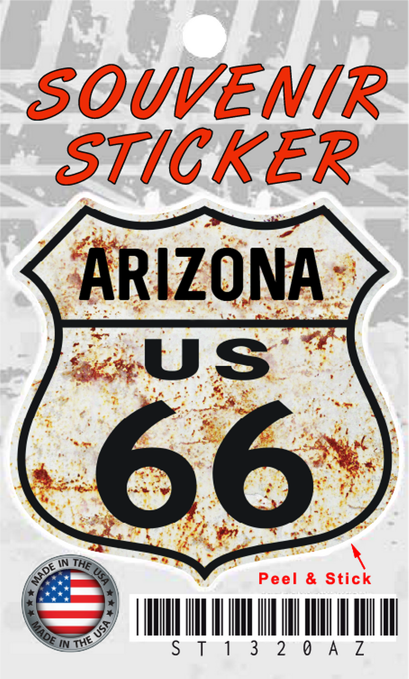 Arizona Route 66 Rusty Shield Sticker